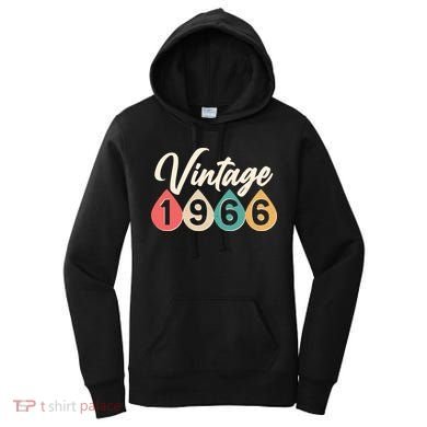 60th Birthday Vintage 1966 Retro Teardrop Design  Women's Hoodie