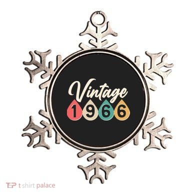 60th Birthday Vintage 1966 Retro Teardrop Design  Ornament