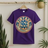 60th Birthday Vintage 1966 All Original Parts Shield Emblem  T-Shirt thumb 2