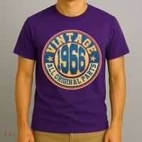60th Birthday Vintage 1966 All Original Parts Shield Emblem  T-Shirt thumb 3