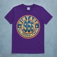60th Birthday Vintage 1966 All Original Parts Shield Emblem  T-Shirt thumb 5