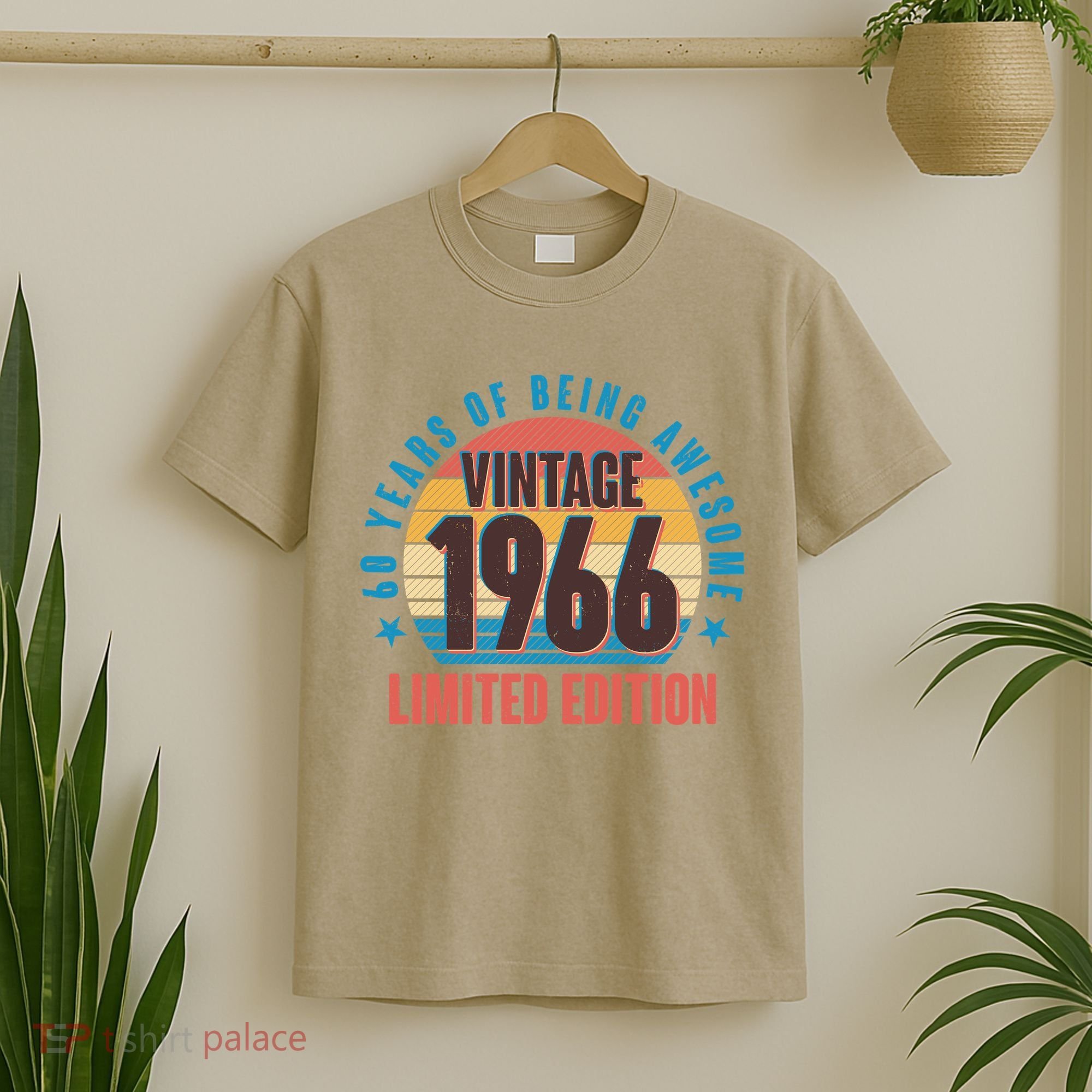 60th Birthday Vintage 1966 60 Years Of Being Awesome Limited Edition  T-Shirt