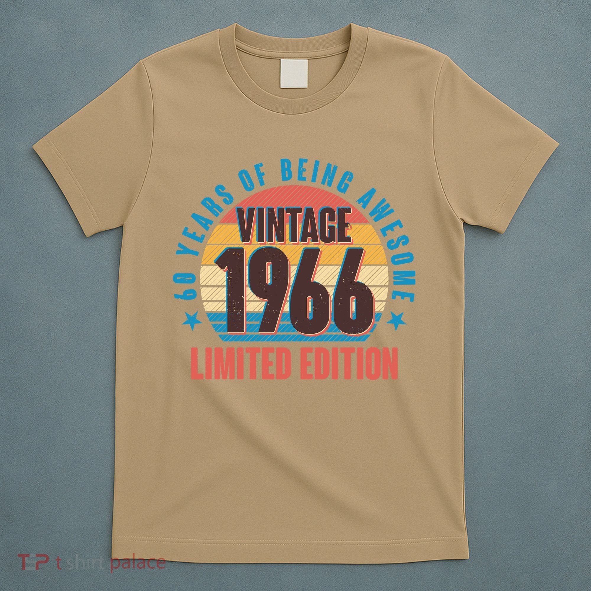 60th Birthday Vintage 1966 60 Years Of Being Awesome Limited Edition  T-Shirt