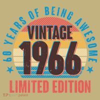 60th Birthday Vintage 1966 60 Years Of Being Awesome Limited Edition  T-Shirt thumb 7