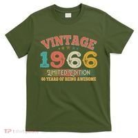60th Birthday Vintage 1966 Limited Edition 60 Years Of Being Awesome T-Shirt thumb 0