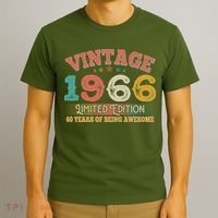 60th Birthday Vintage 1966 Limited Edition 60 Years Of Being Awesome T-Shirt thumb 3