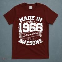 60th Birthday Vintage Crown Made In 1966 60 Years Of Being Awesome T-Shirt thumb 5