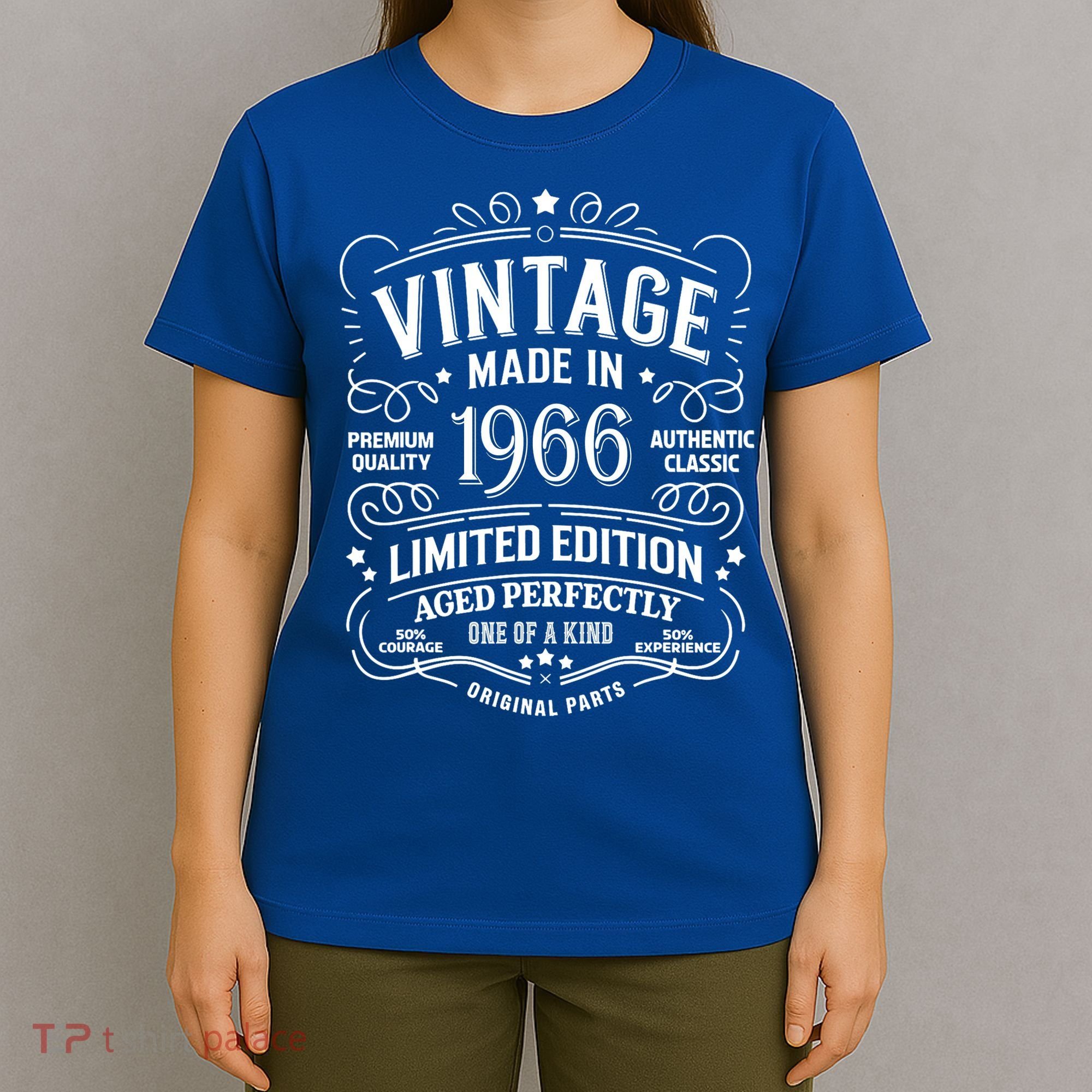 60th Birthday Vintage Made In 1966 Premium Quality Authentic Classic Birthday T-Shirt