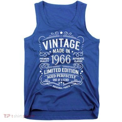 60th Birthday Vintage Made In 1966 Premium Quality Authentic Classic Birthday Tank Top