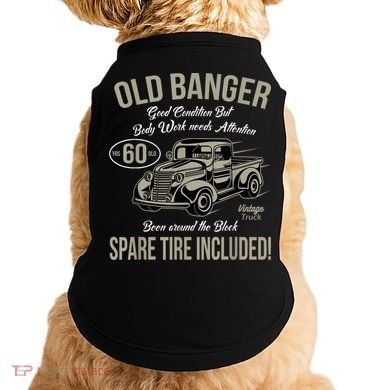 60th Birthday Vintage Old Banger 60 Years Old M.e.n Gift Retro Doggie Tank