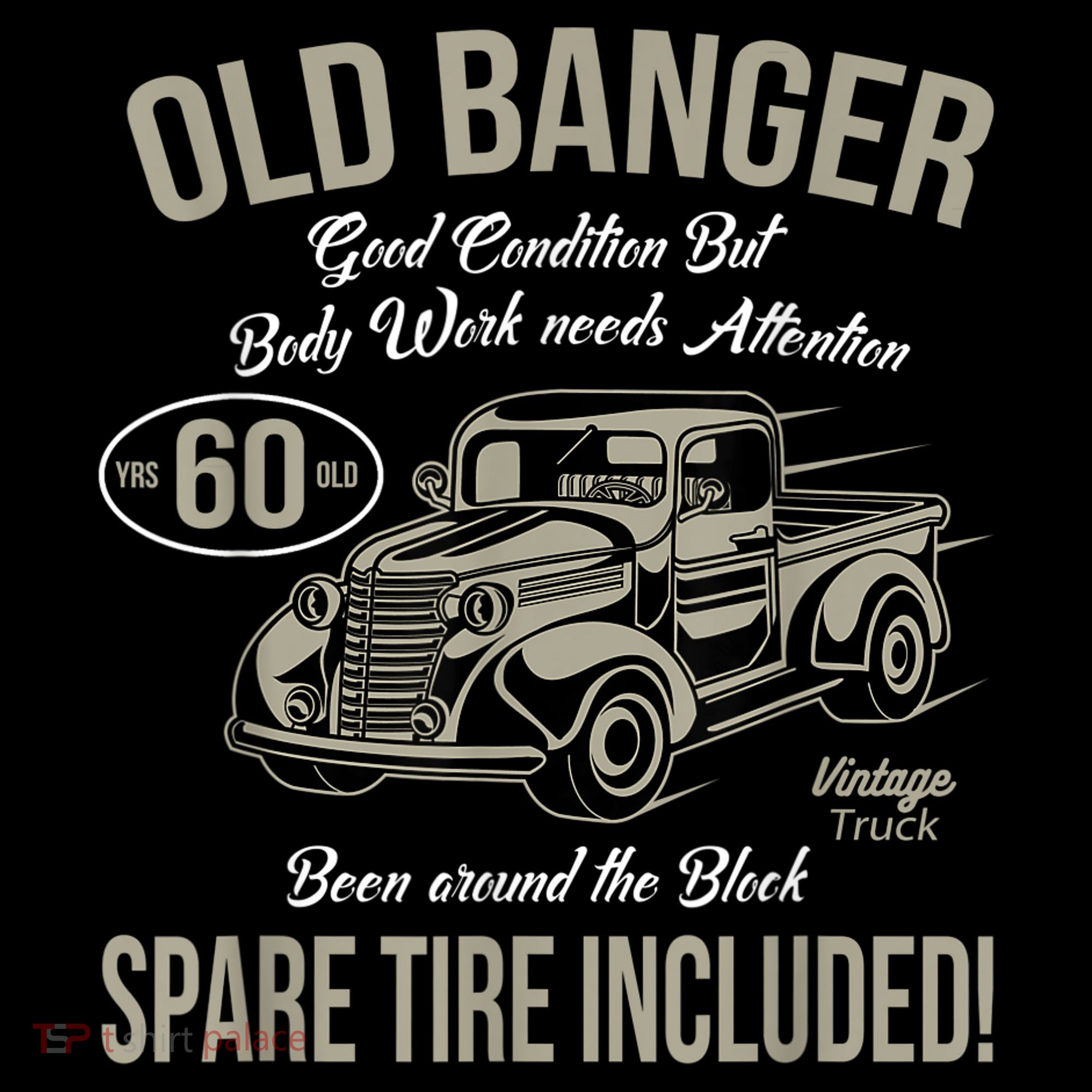 60th Birthday Vintage Old Banger 60 Years Old M.e.n Gift Retro T-Shirt