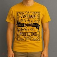 60th Birthday Vintage 1966 Genuine Quality Age To Perfection Original Parts Mostly T-Shirt thumb 3