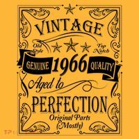 60th Birthday Vintage 1966 Genuine Quality Age To Perfection Original Parts Mostly T-Shirt thumb 7