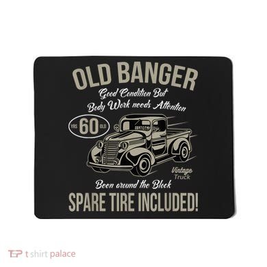 60th Birthday Vintage Old Banger 60 Years Old  Gift Retro Mousepad
