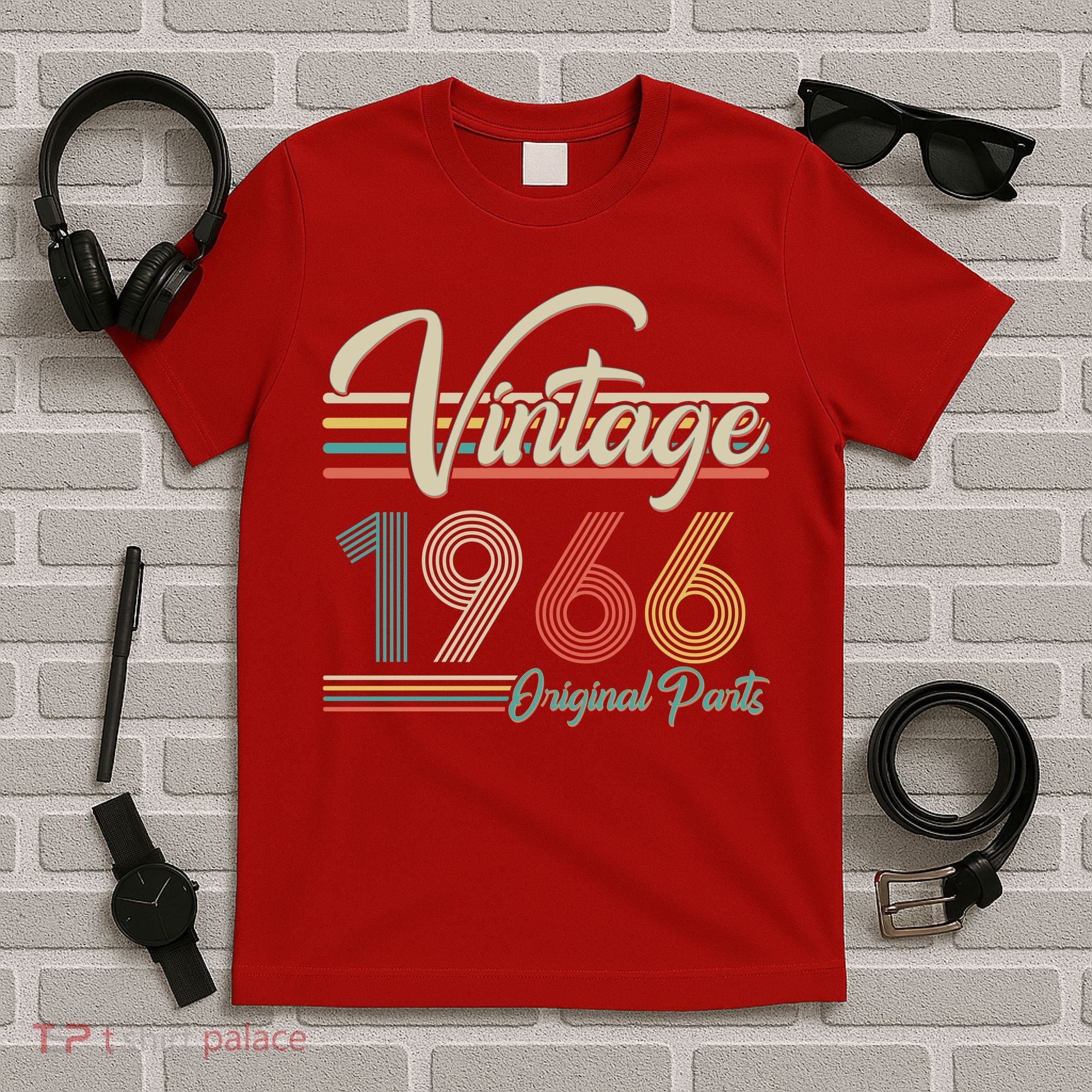 60th Birthday Vintage 1966 Original Parts Birthday T-Shirt