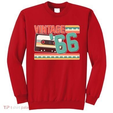 60th Birthday Vintage 1966 Cassette Tape  Sweatshirt