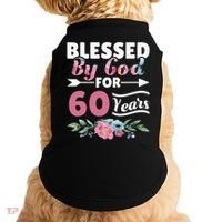 60th Birthday Woman Man Blessed By God For 60 Years Doggie Tank thumb 0