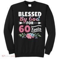 60th Birthday Woman Man Blessed By God For 60 Years Sweatshirt thumb 0