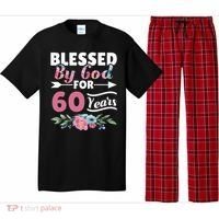 60th Birthday Woman Man Blessed By God For 60 Years Pajama Set thumb 0