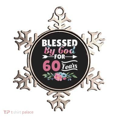 60th Birthday Woman Man Blessed By God For 60 Years Ornament