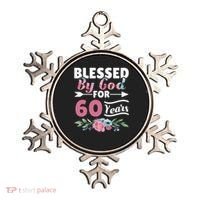 60th Birthday Woman Man Blessed By God For 60 Years Ornament thumb 0