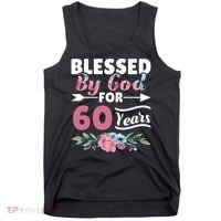 60th Birthday Woman Man Blessed By God For 60 Years Tank Top thumb 0