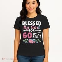 60th Birthday Woman Man Blessed By God For 60 Years Women's T-Shirt thumb 4
