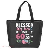 60th Birthday Woman Man Blessed By God For 60 Years Tote Bag thumb 0