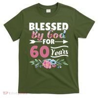 60th Birthday Woman Man Blessed By God For 60 Years T-Shirt thumb 0