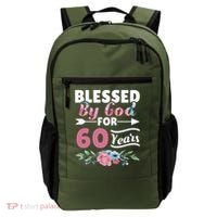 60th Birthday Woman Man Blessed By God For 60 Years Backpack thumb 0