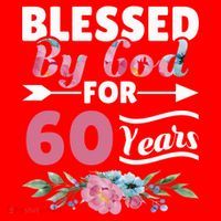 60th Birthday Woman Man Blessed By God For 60 Years Santa Hat thumb 1