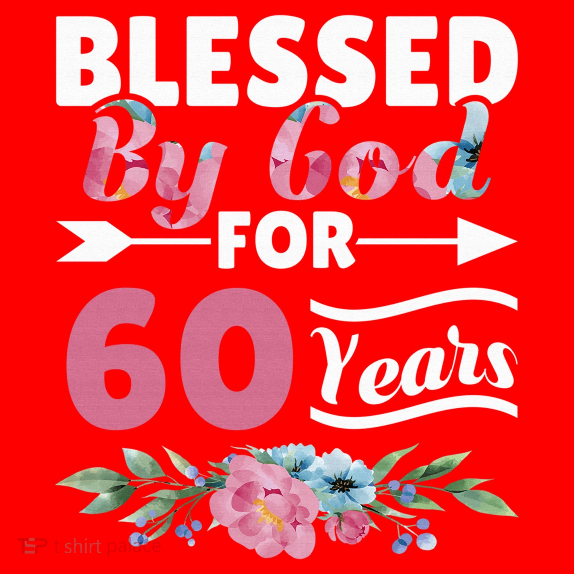 60th Birthday Woman Man Blessed By God For 60 Years Santa Hat