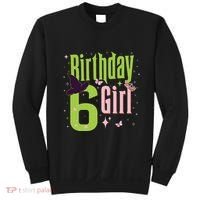 6th Birthday Witch And Green 6 Year Old Birthday Girl Sweatshirt thumb 0