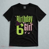 6th Birthday Witch And Green 6 Year Old Birthday Girl T-Shirt thumb 5