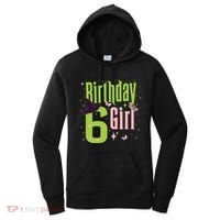 6th Birthday Witch And Green 6 Year Old Birthday Girl Women's Hoodie thumb 0