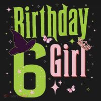 6th Birthday Witch And Green 6 Year Old Birthday Girl Women's Hoodie thumb 2
