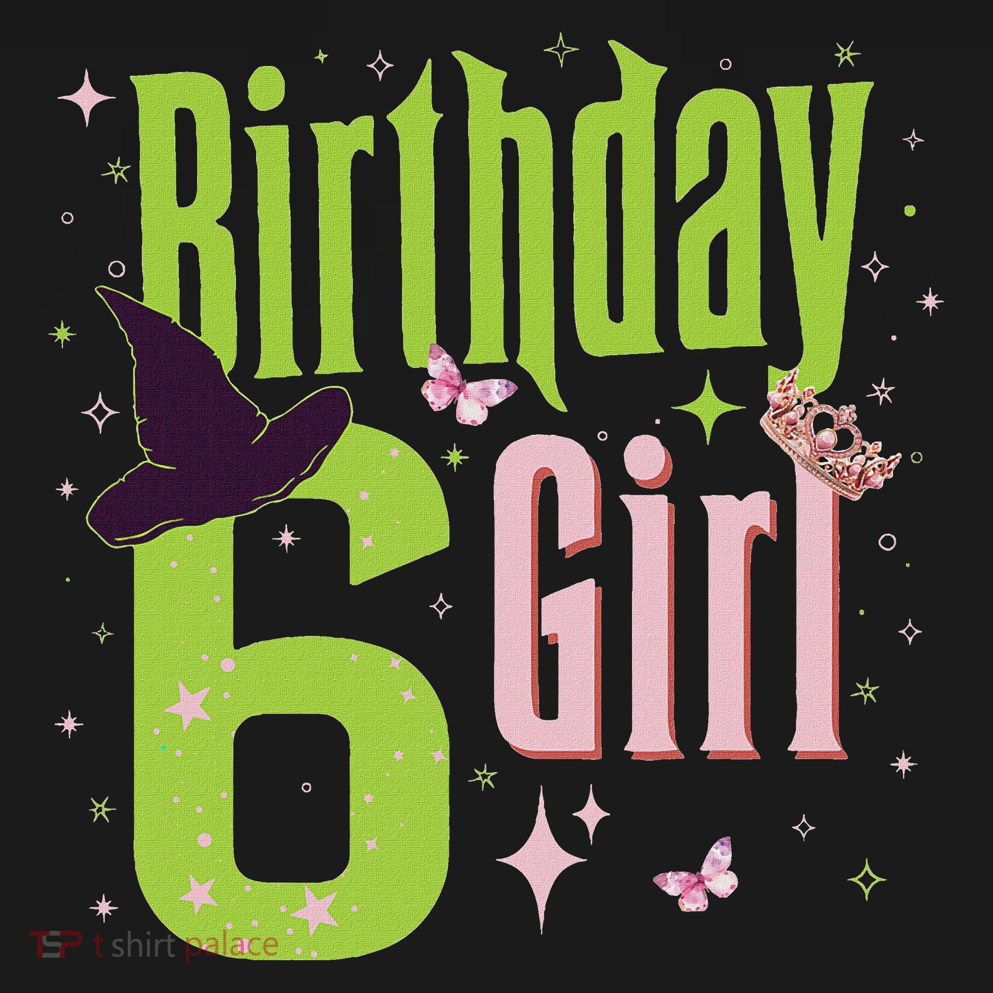 6th Birthday Witch And Green 6 Year Old Birthday Girl Women's Hoodie