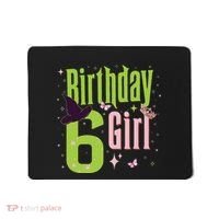 6th Birthday Witch And Green 6 Year Old Birthday Girl Mousepad thumb 0