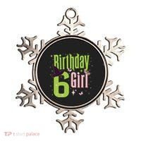 6th Birthday Witch And Green 6 Year Old Birthday Girl Ornament thumb 0