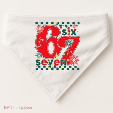 67 Christmas 6-7 USA-Made Doggie Bandana
