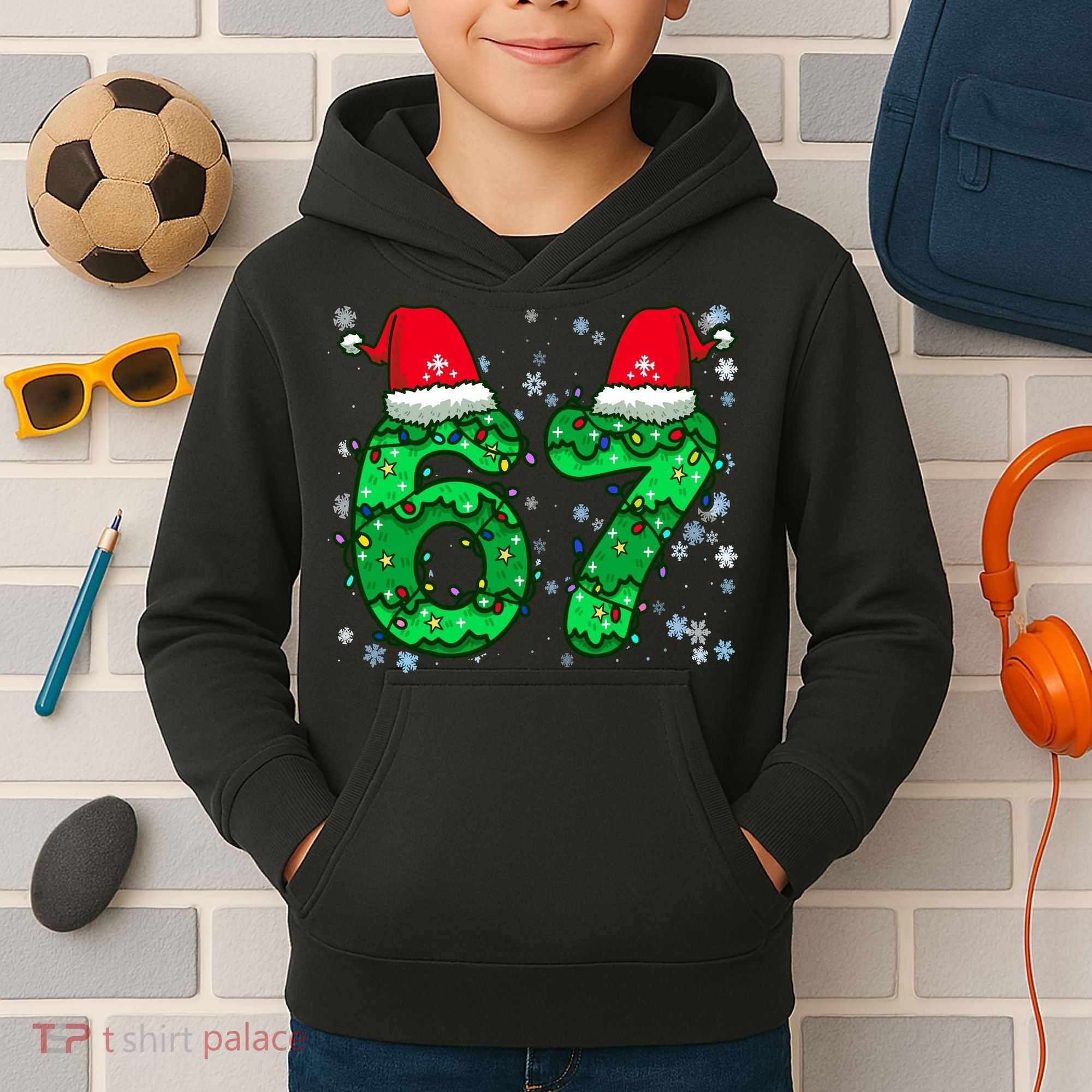67 Christmas  Kids Hoodie