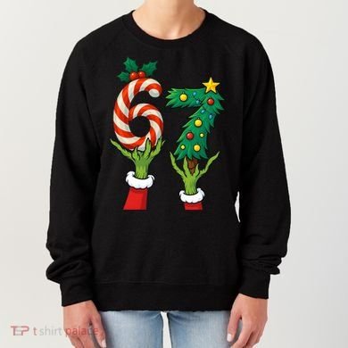 67 Christmas 6-7 Meme Hands Holiday Gen Alpha Women's Sweatshirt