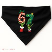 67 Christmas 6-7 Meme Hands Holiday Gen Alpha USA-Made Doggie Bandana thumb 0