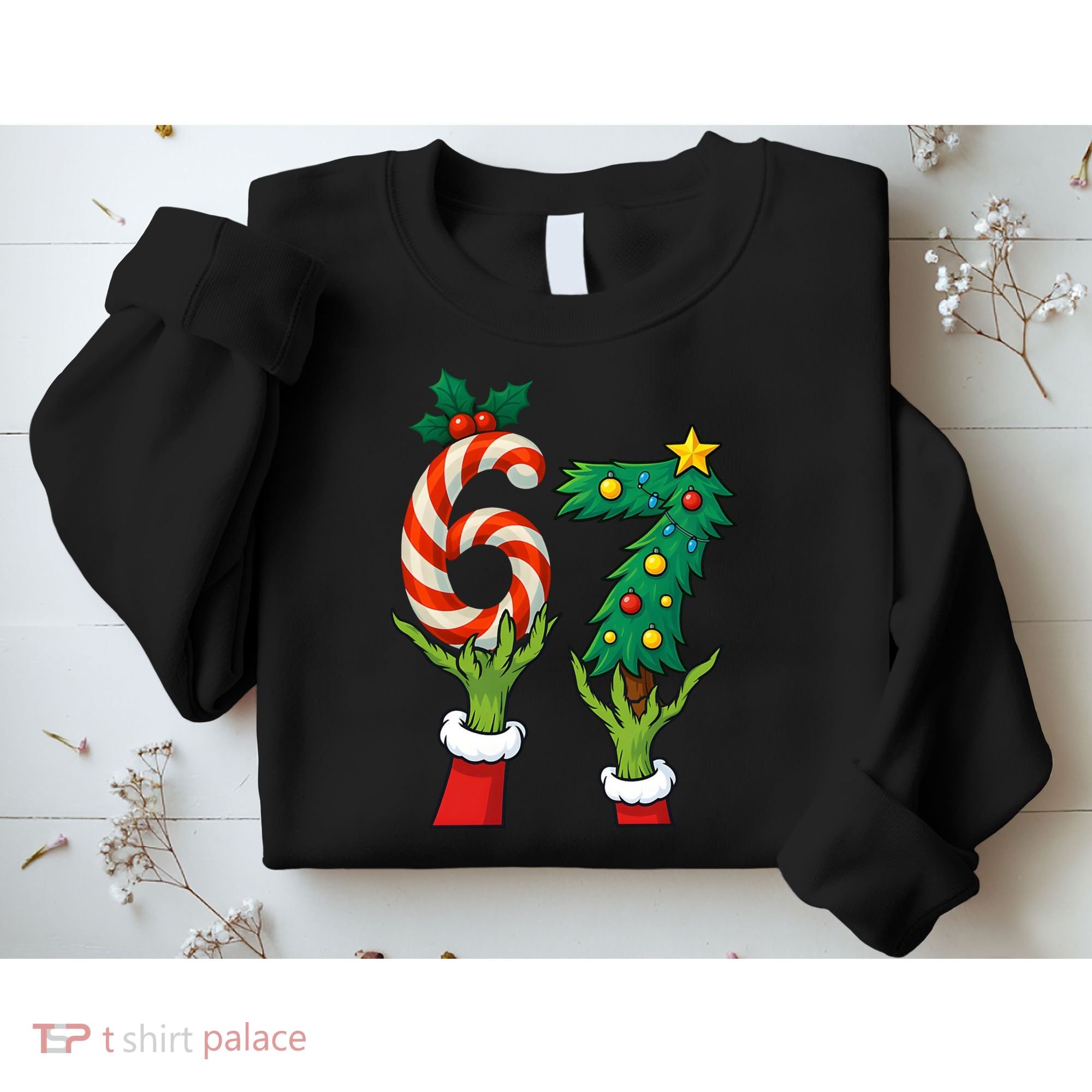 67 Christmas 6-7 Meme Hands Holiday Gen Alpha Sweatshirt
