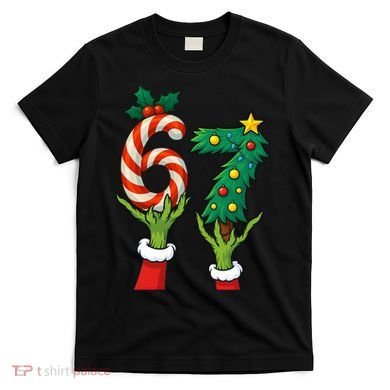 67 Christmas 6-7 Meme Hands Holiday Gen Alpha T-Shirt