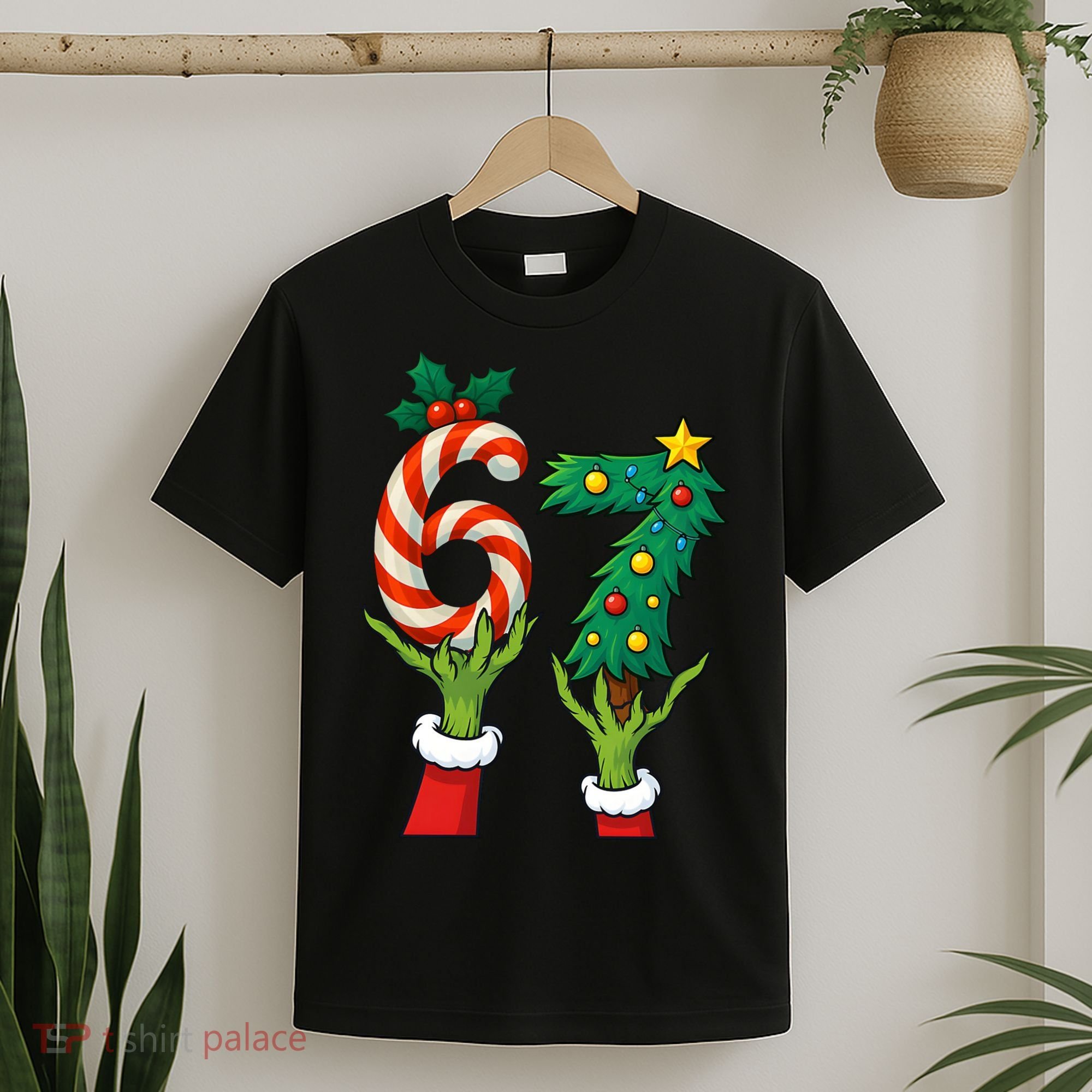 67 Christmas 6-7 Meme Hands Holiday Gen Alpha T-Shirt