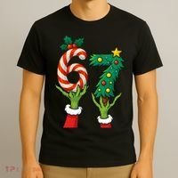 67 Christmas 6-7 Meme Hands Holiday Gen Alpha T-Shirt thumb 3