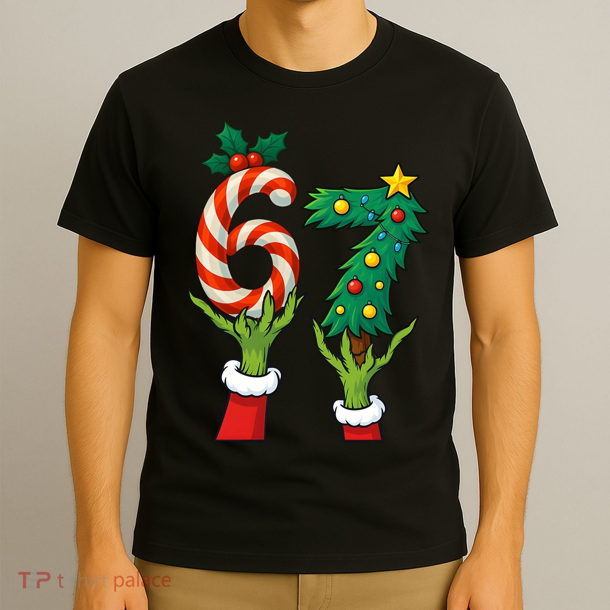 67 Christmas 6-7 Meme Hands Holiday Gen Alpha T-Shirt