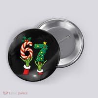 67 Christmas 6-7 Meme Hands Holiday Gen Alpha Button thumb 0