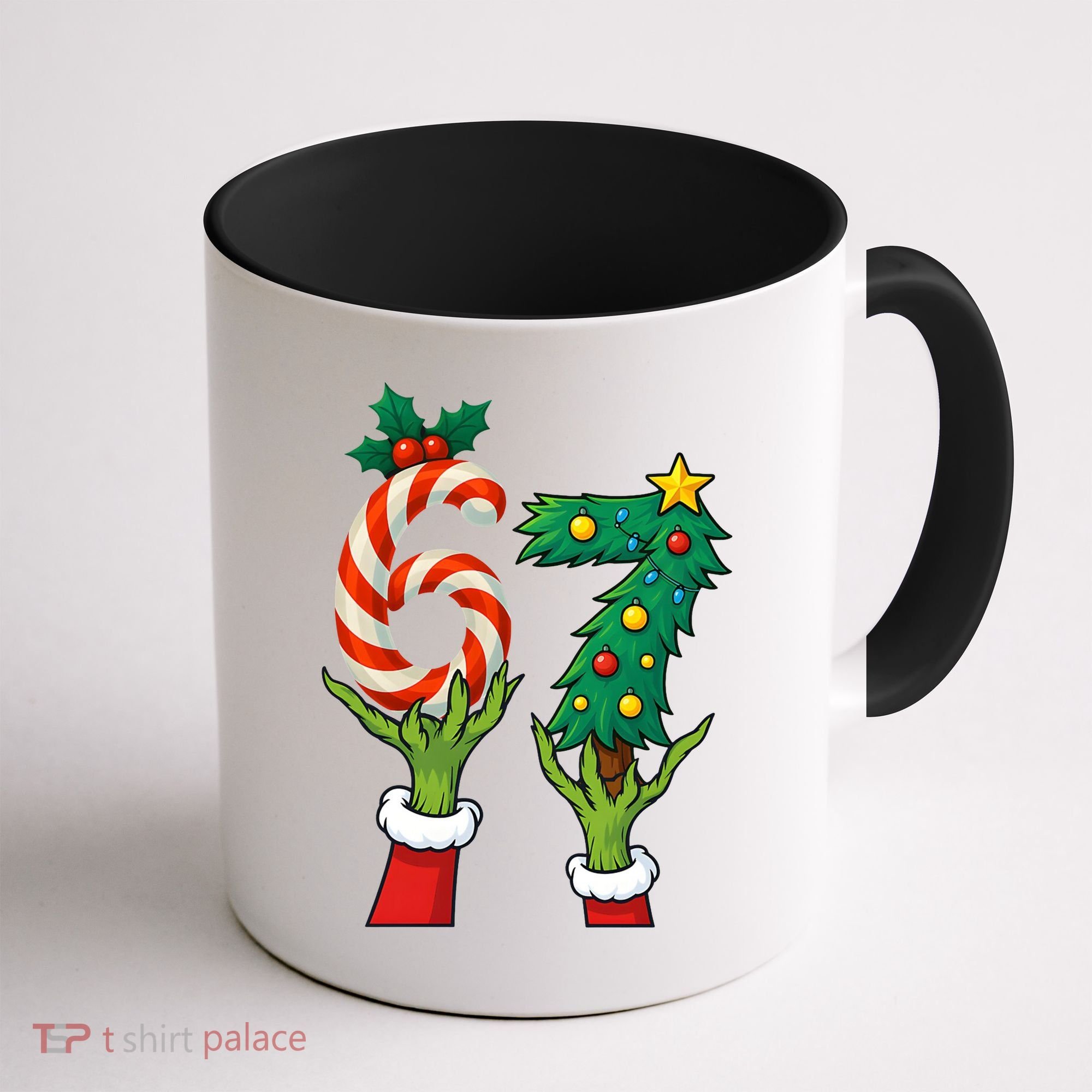 67 Christmas 6-7 Meme Hands Holiday Gen Alpha Coffee Mug
